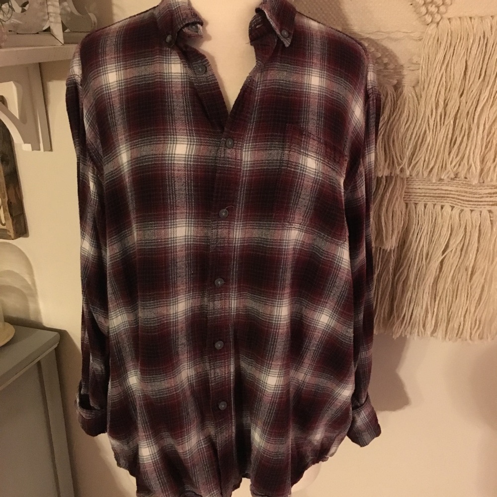 LOT of 3 vintage men's flannels! Size Large